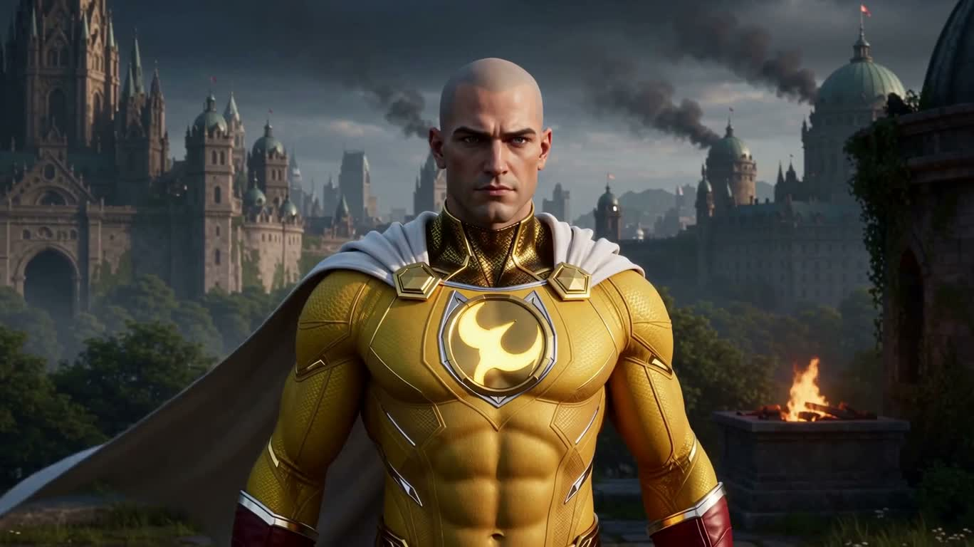 Epic Portrait of the Bald Hero — AI video creation