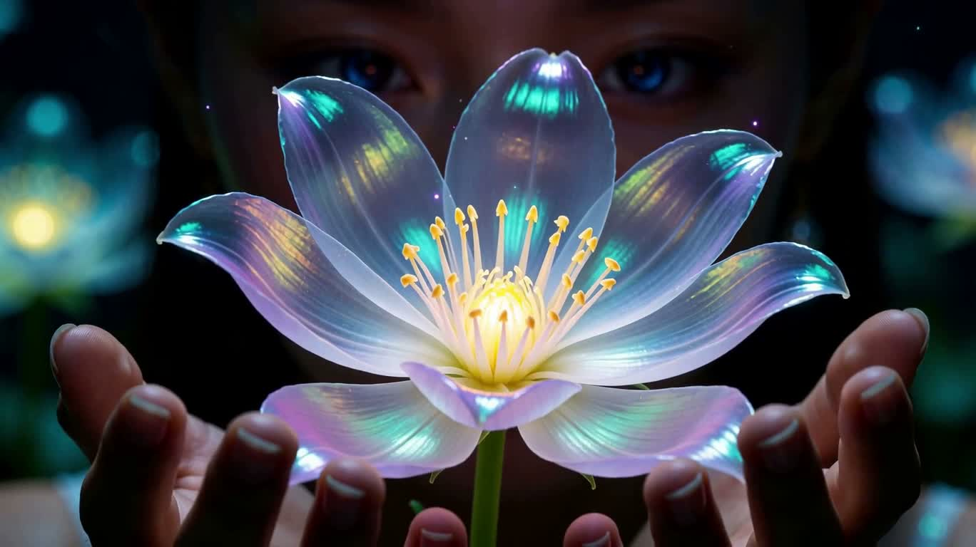 蛍光の花影 — AI video creation