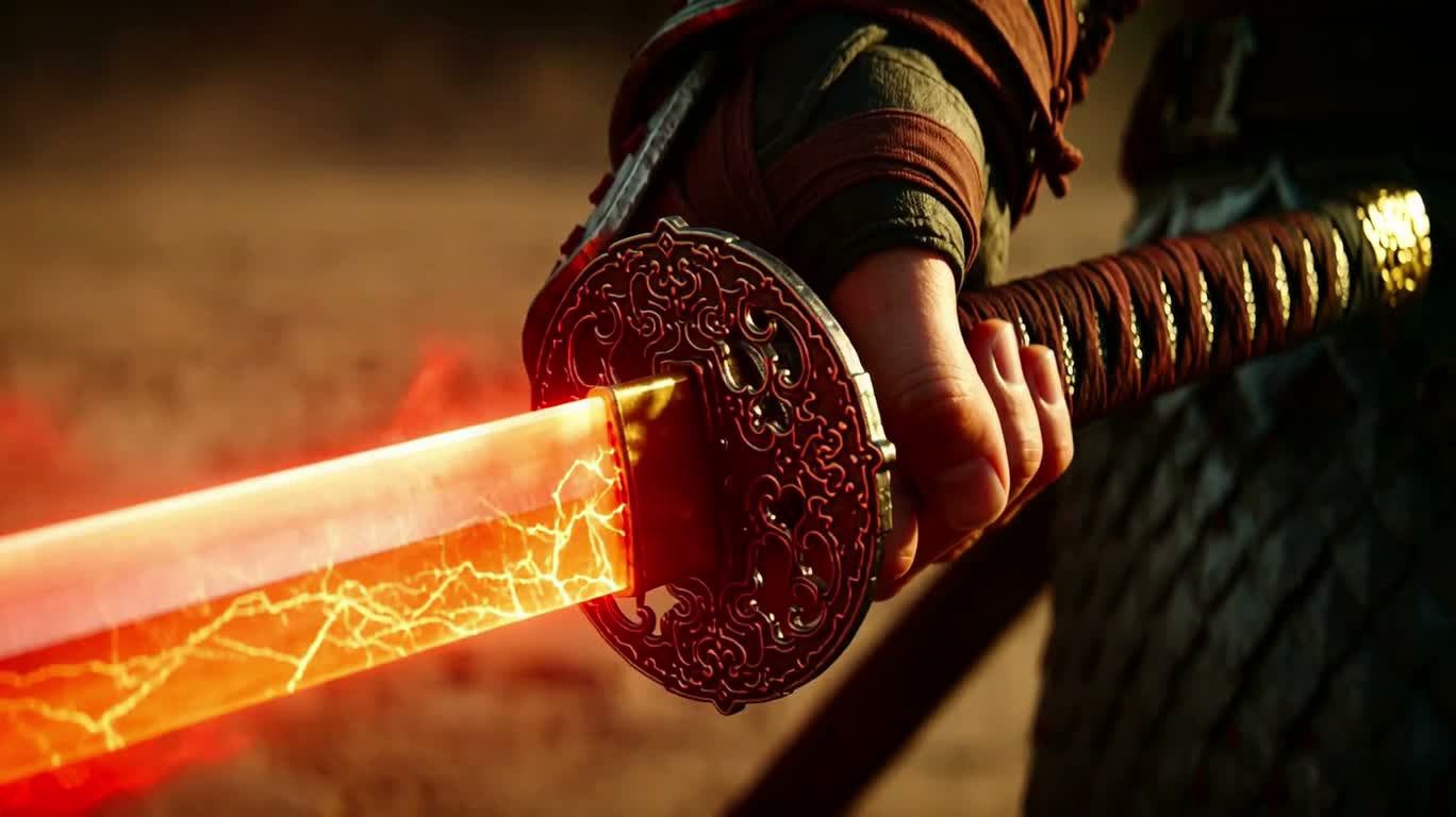 赤焰武士决战巨兽 — AI video creation