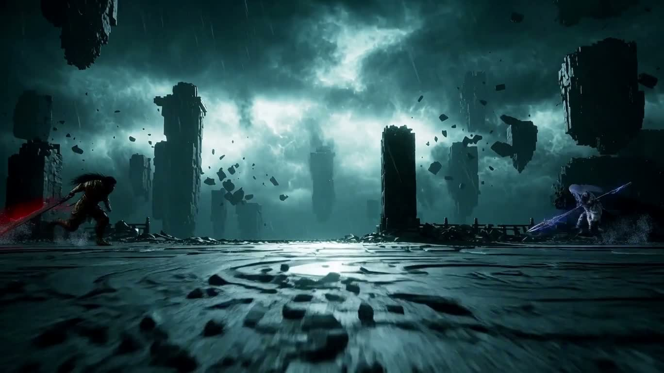 赤焰巨剑与雷霆银枪 — AI video creation
