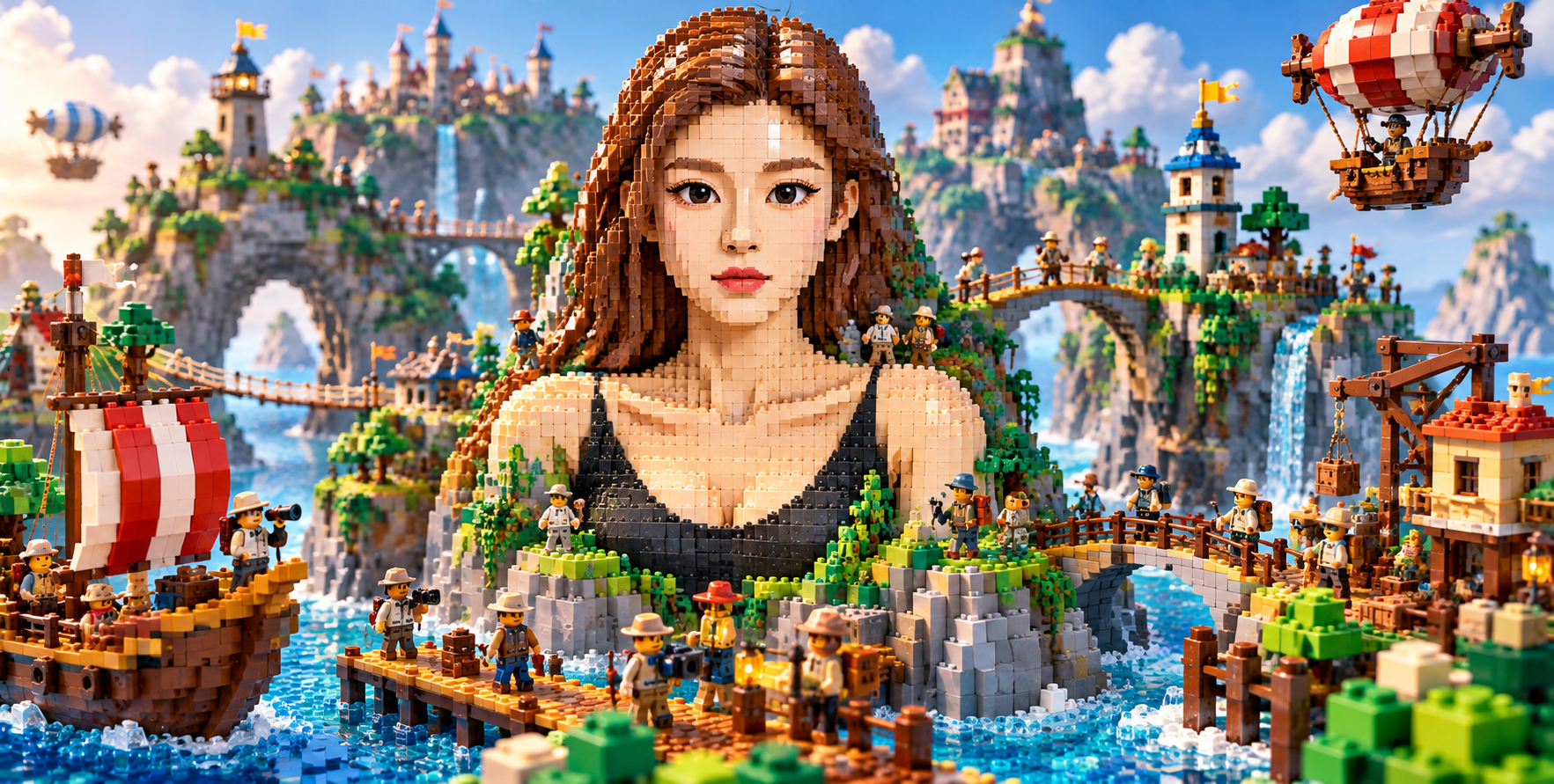 积木微缩世界超现实摄影 — AI image creation