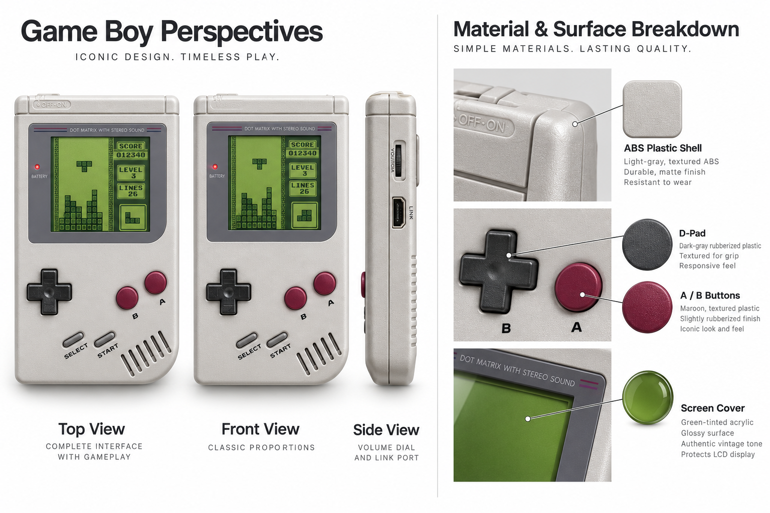 经典 Game Boy 俄罗斯方块拆解展示 — AI image creation