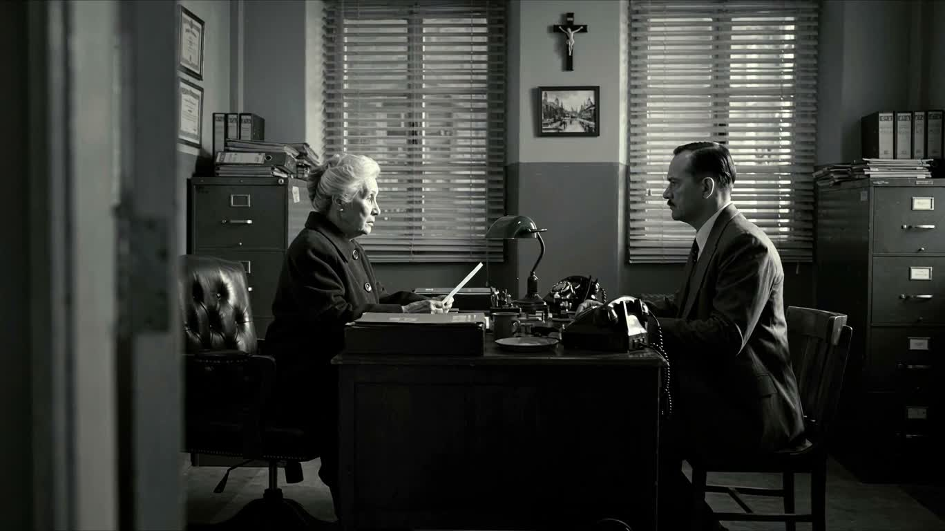 Black and White Office Secret Letter