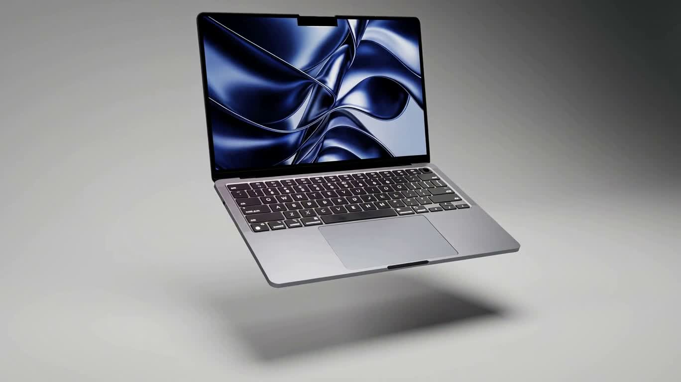 Вид от первого лица на ноутбук, летящий по воздуху — AI video creation