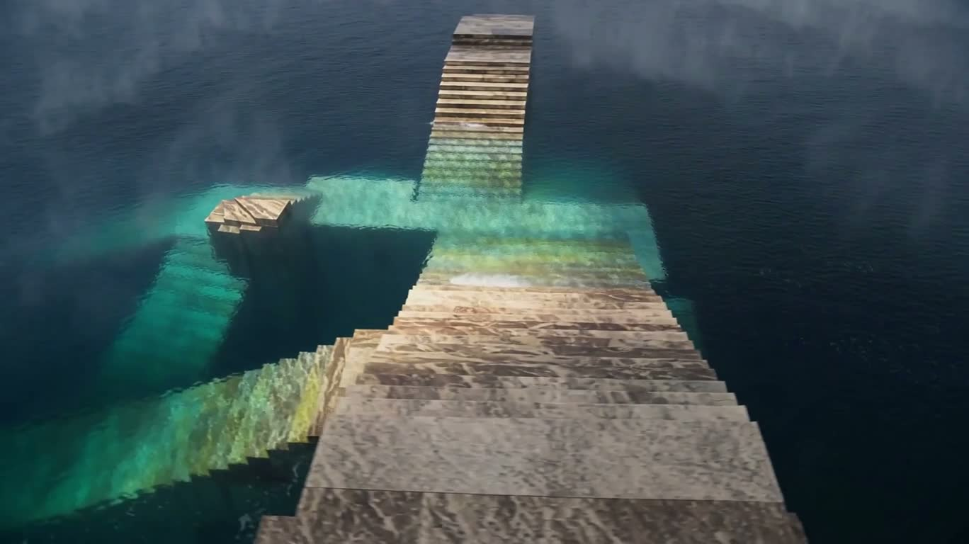 静かな海の石段