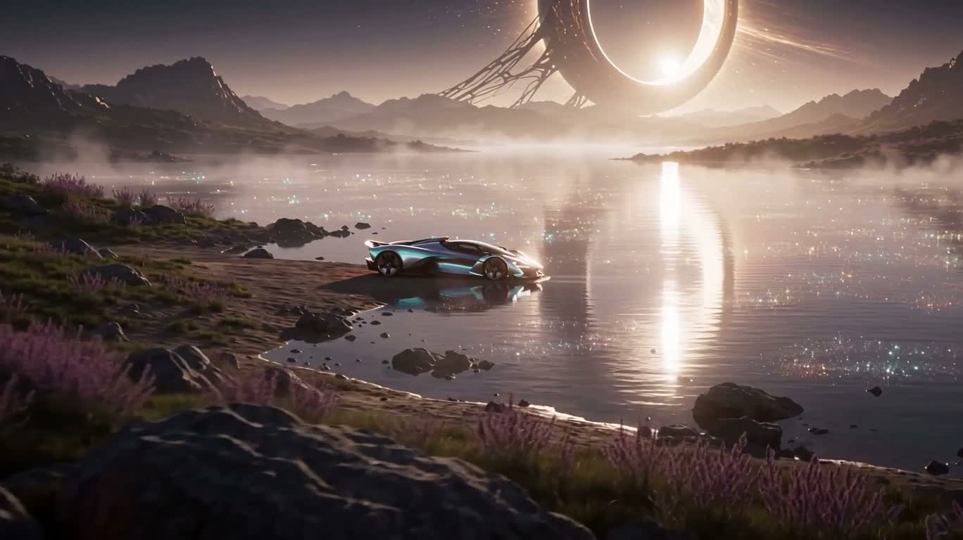 星环湖畔的未来跑车