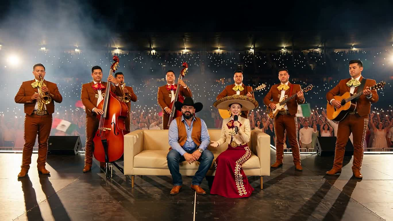 Mexican Folk Duet in the Stadium