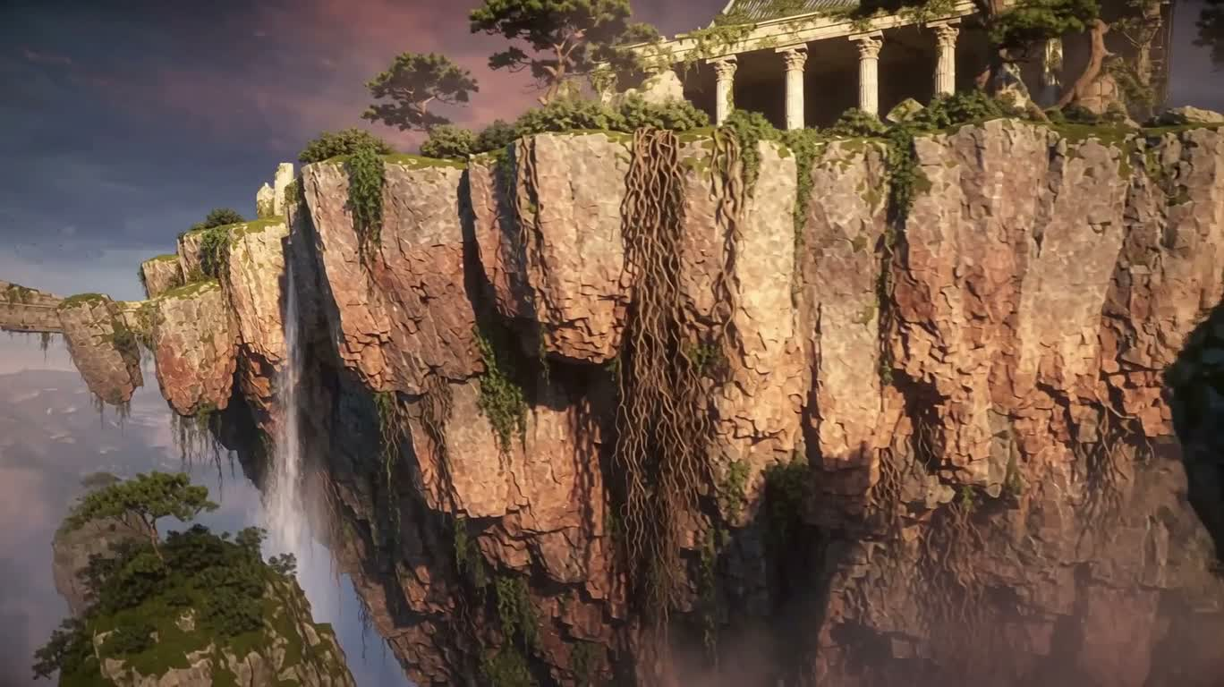 Ruines dans les nuages