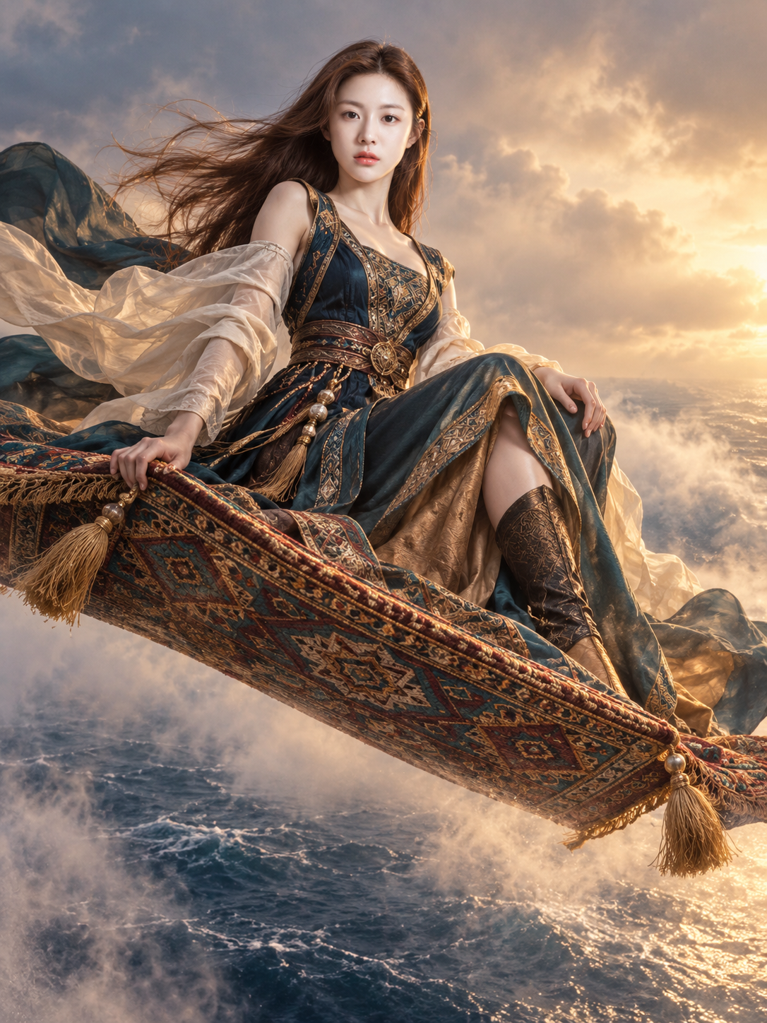 金色雾海魔毯时尚大片