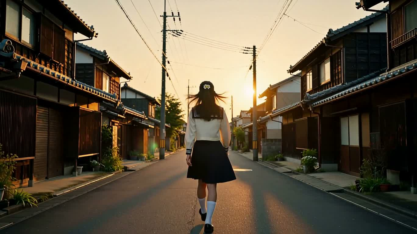 金色黄昏下的少女成长物语
