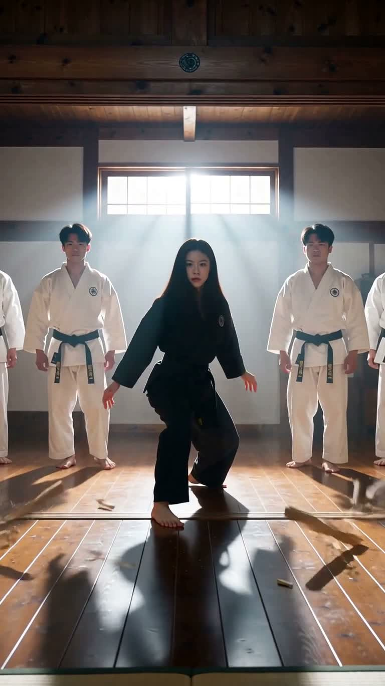 道场黑带女武者 — AI video creation