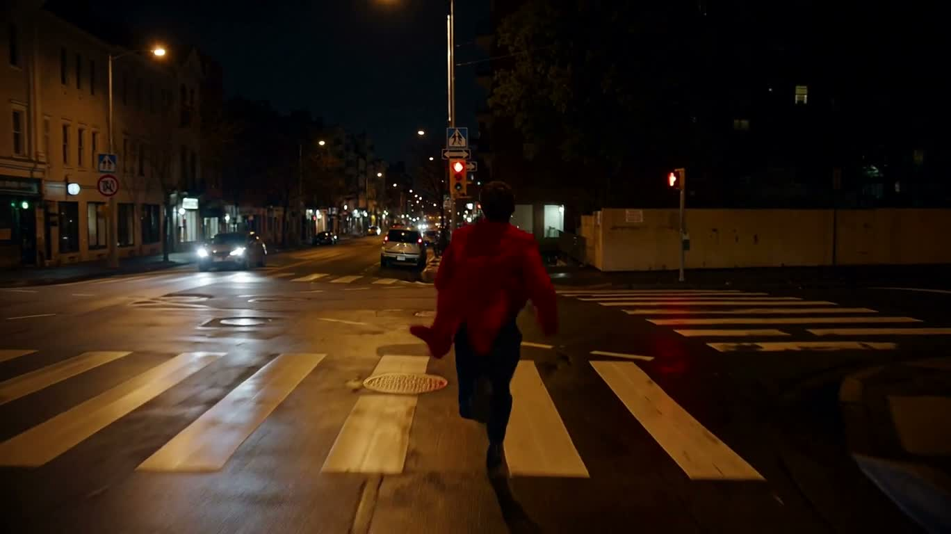 红衣夜奔:城市天台谜影 — AI video creation