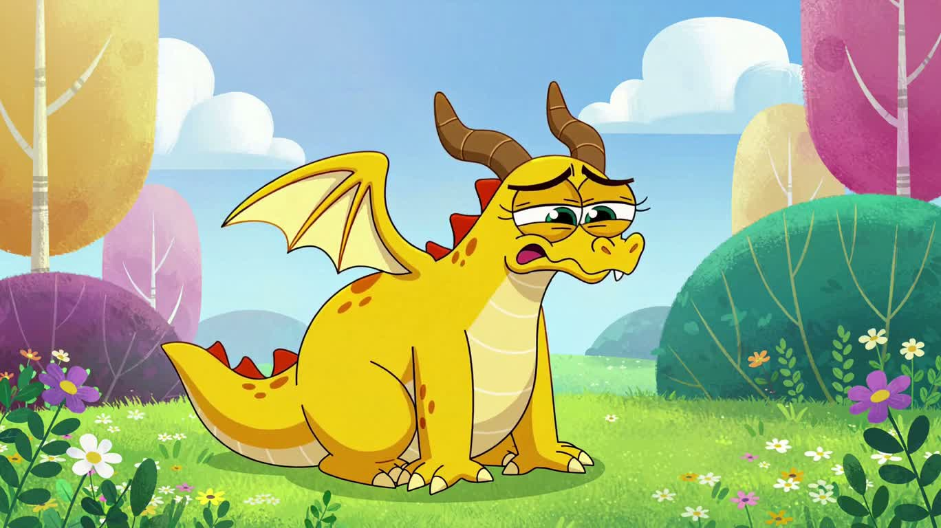The Yellow Dragon's Comical Spit Show
