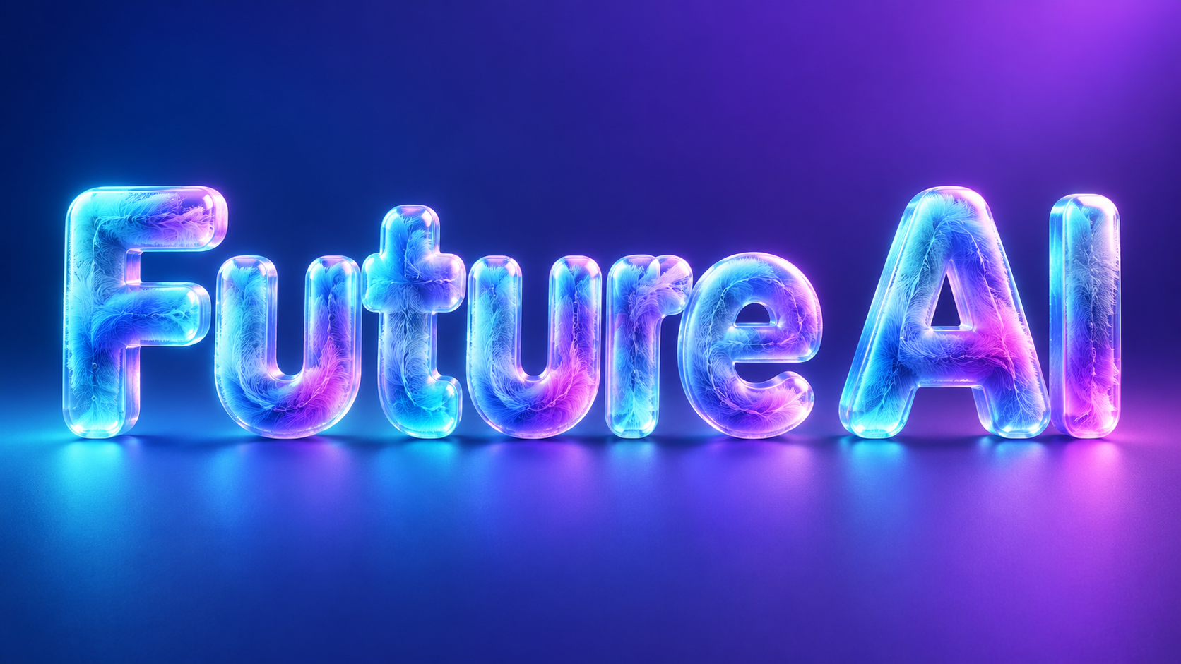 未来科技毛绒玻璃文字艺术 — AI image creation