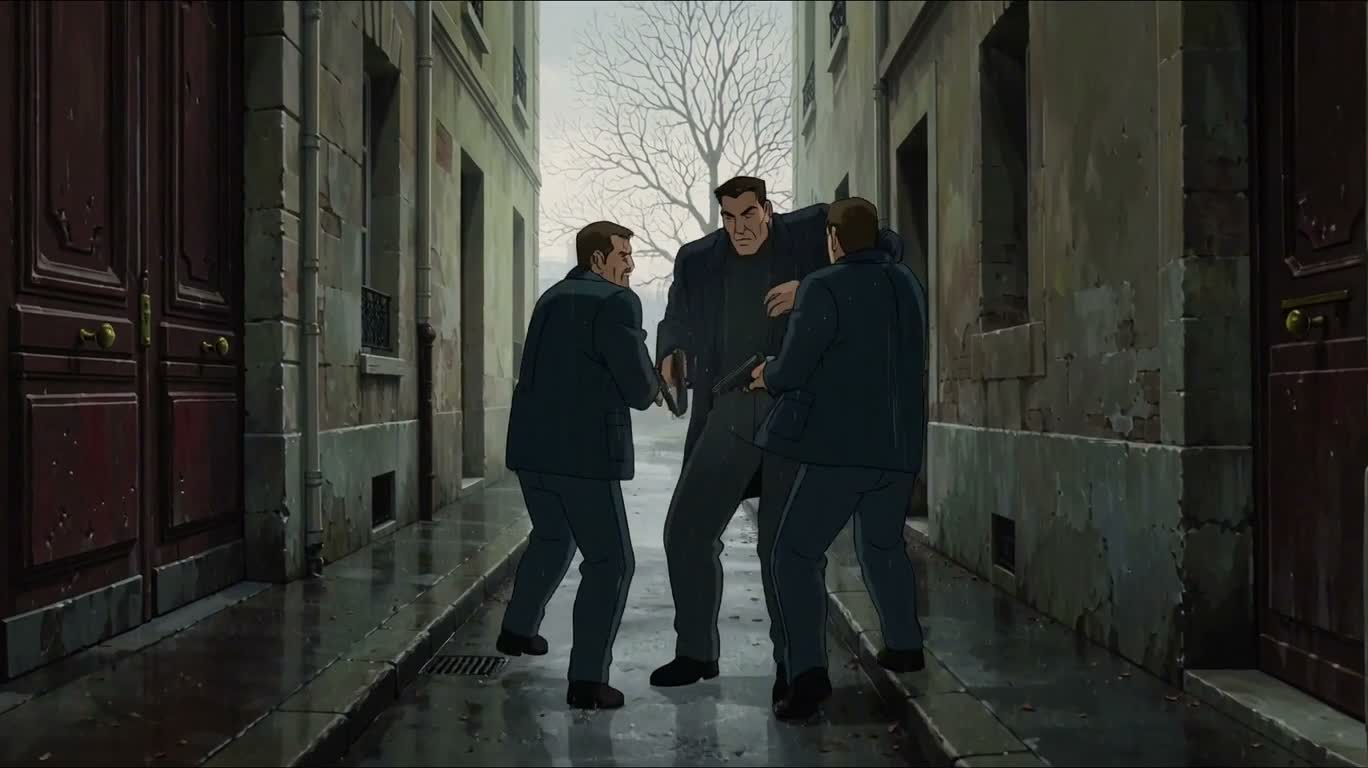 雨巷追击 — AI video creation