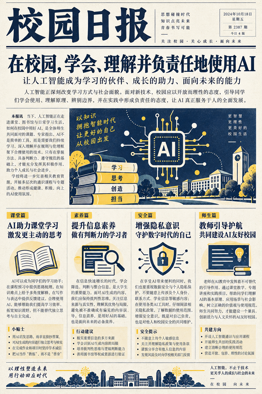 聚焦人工智能的校园日报 — AI image creation