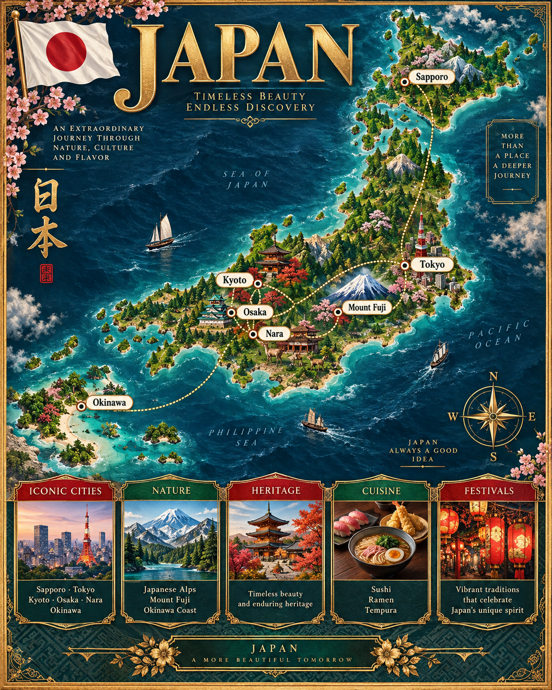 等距视角精美豪华3D旅游地图海报 — AI image creation