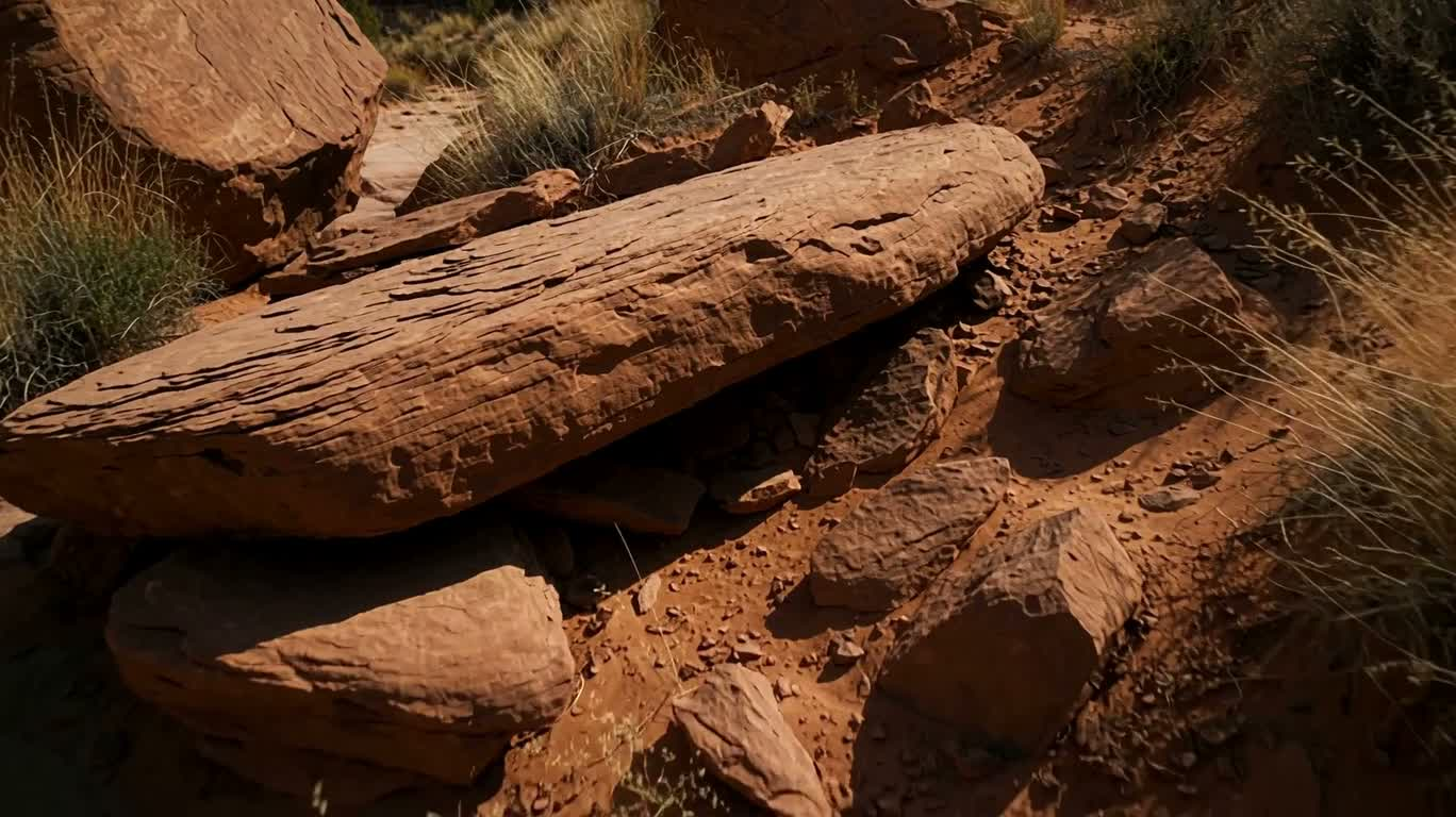 Paysage désertique de roches rouges — AI video creation