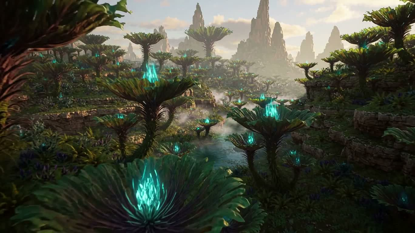 Merveille extraterrestre : falaises et flore étrange
