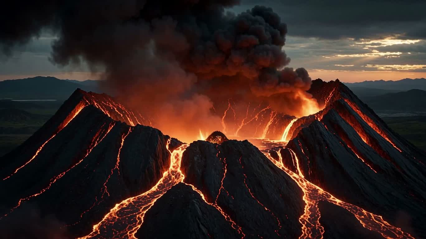 Biochemical Crow in Lava — AI video creation