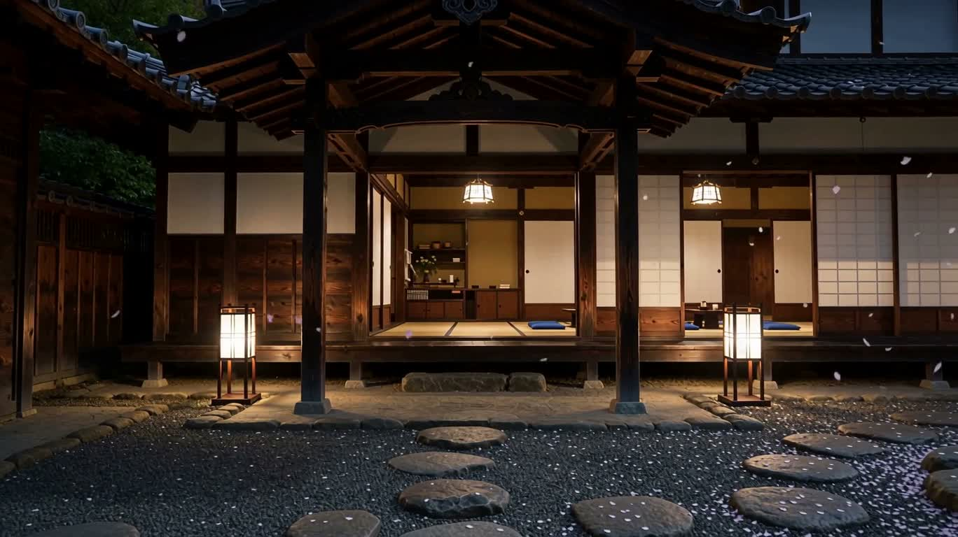月夜の花びら温泉