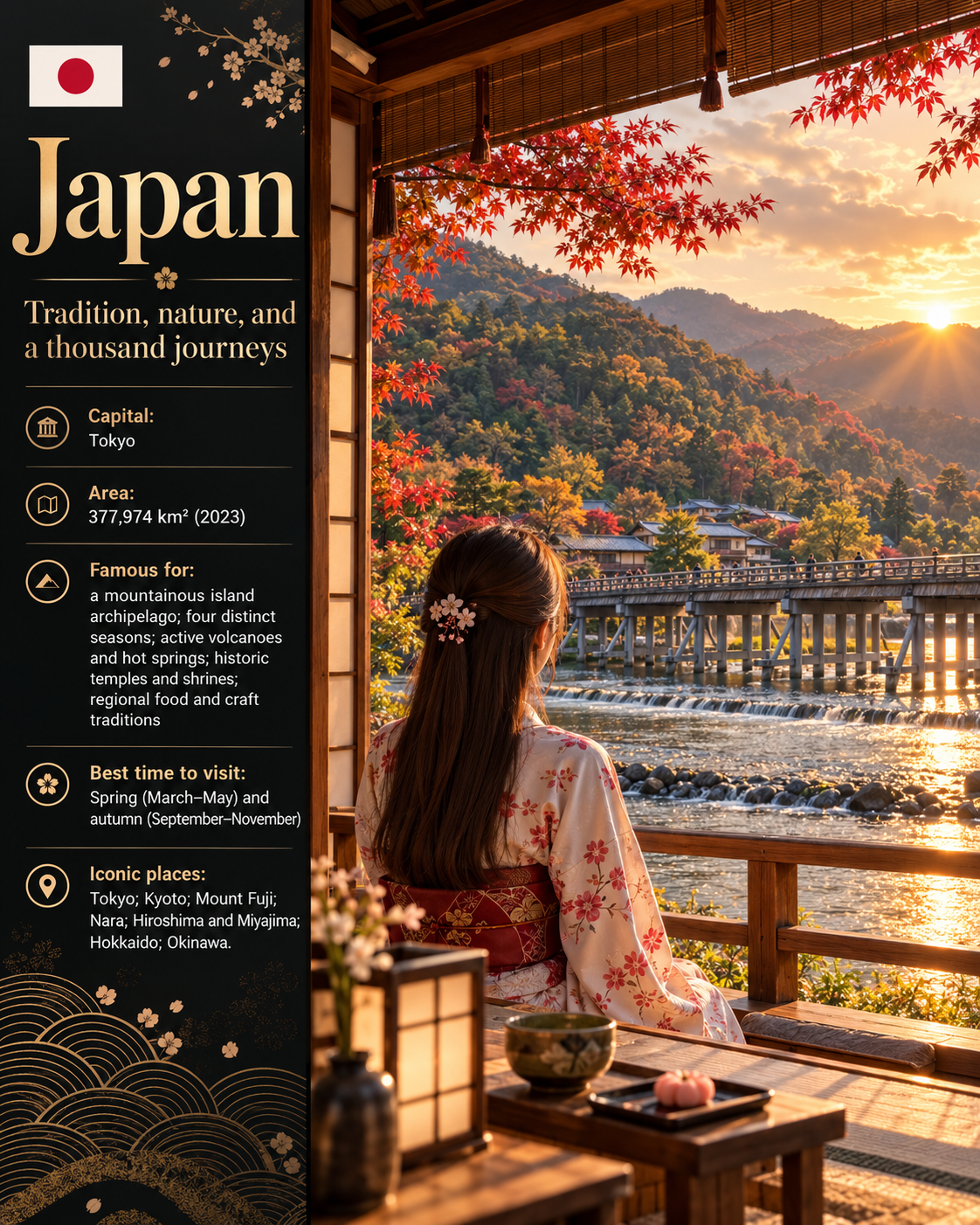 日本·京都岚山电影感奢华旅游海报