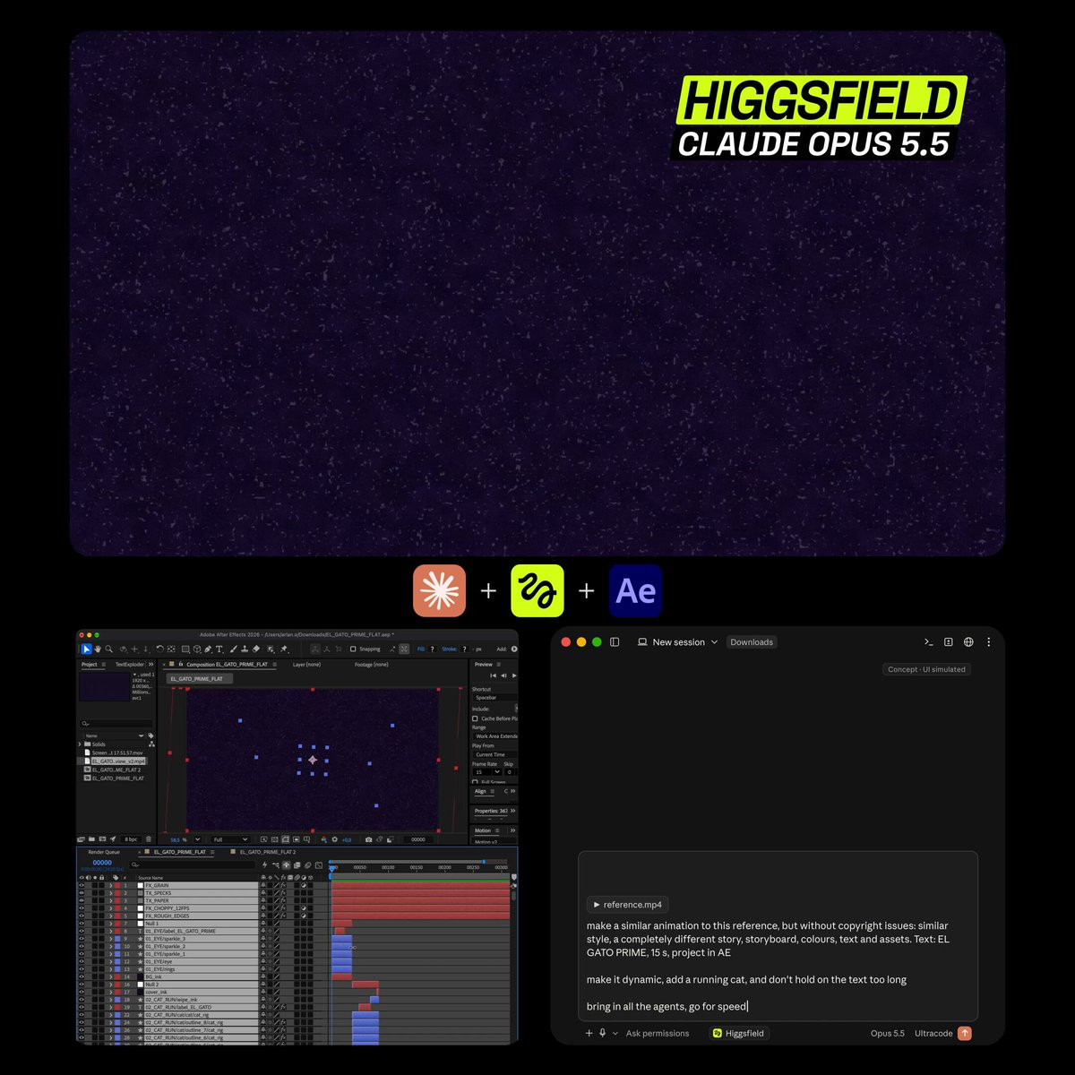 文字排版动效动画 — AI video creation