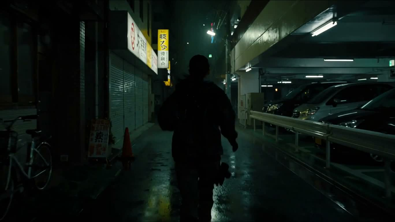 霓虹雨巷中的逃生 — AI video creation
