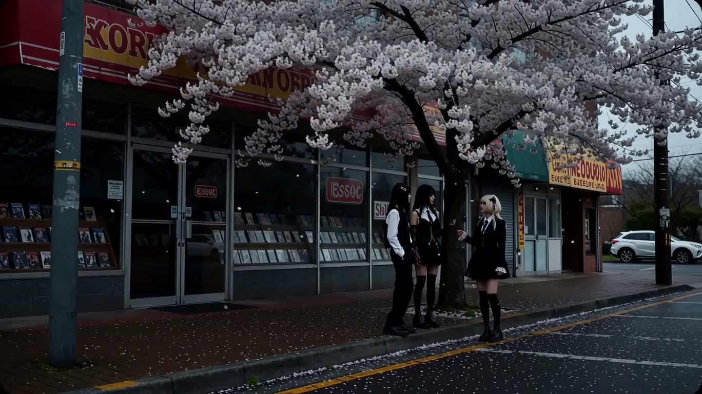 樱树下的哥特闲谈 — AI video creation