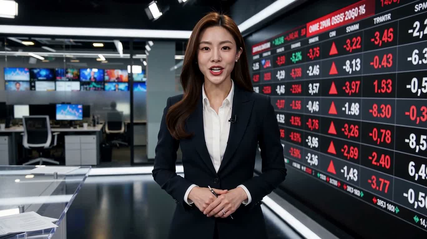 金融市场急跌直播 — AI video creation