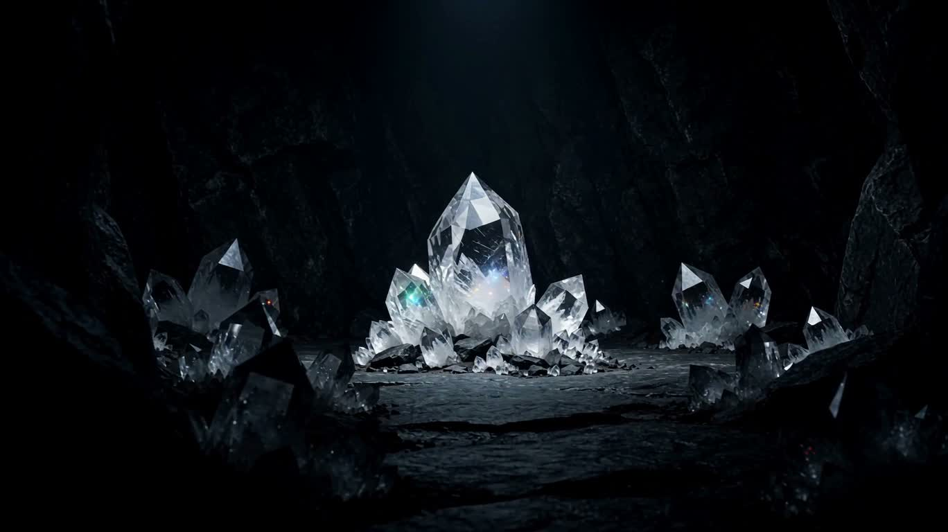 Crystal Splendor in the Gloomy Cavern — AI video creation