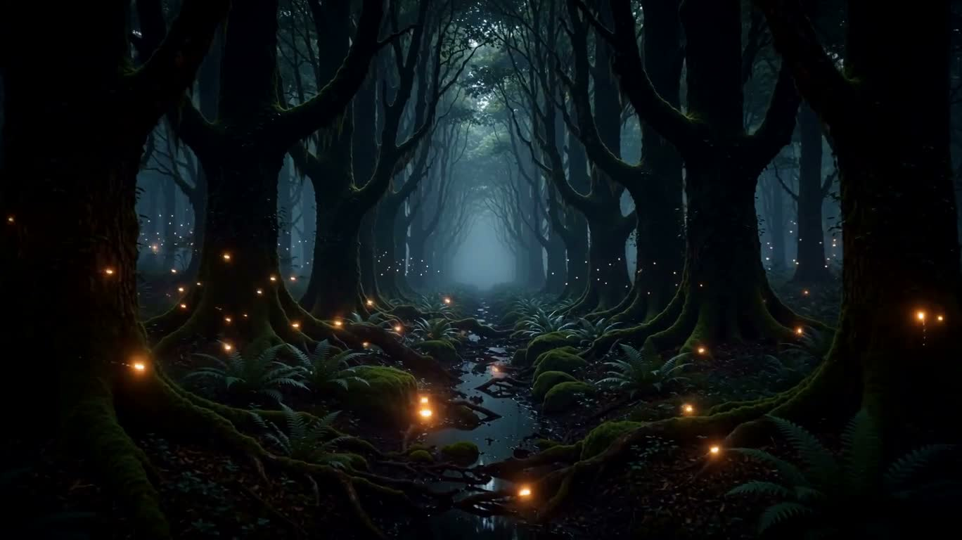 Rừng đom đóm lung linh — AI video creation