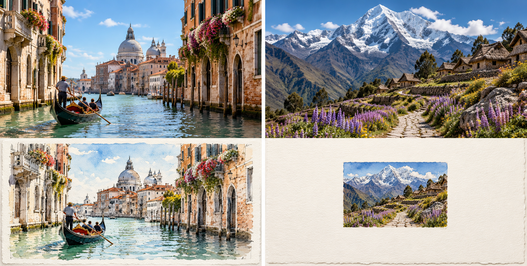Đối chiếu nghệ thuật: Kênh Venice và phong cảnh Andes