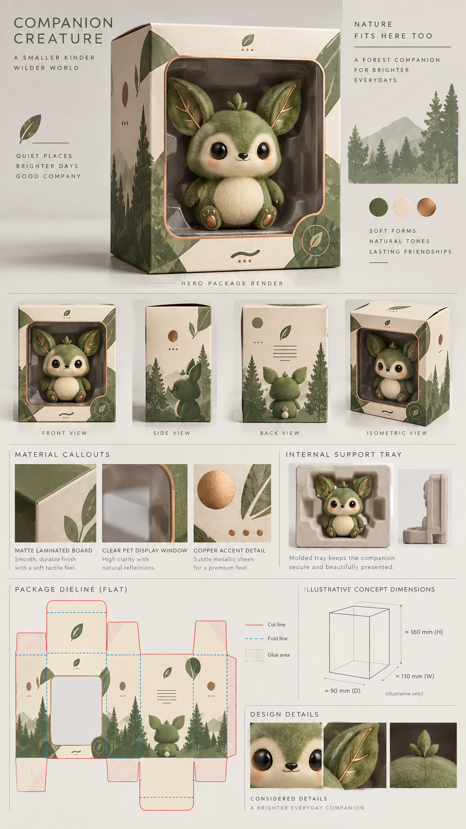原创幻想伙伴收藏玩具包装设计展板 — AI image creation