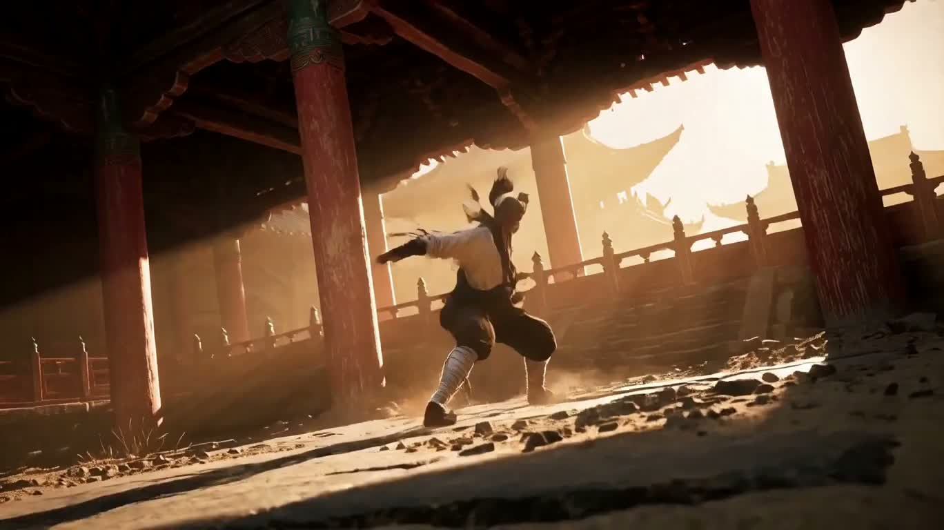烈焰回旋:古寺武僧的终极掌击 — AI video creation