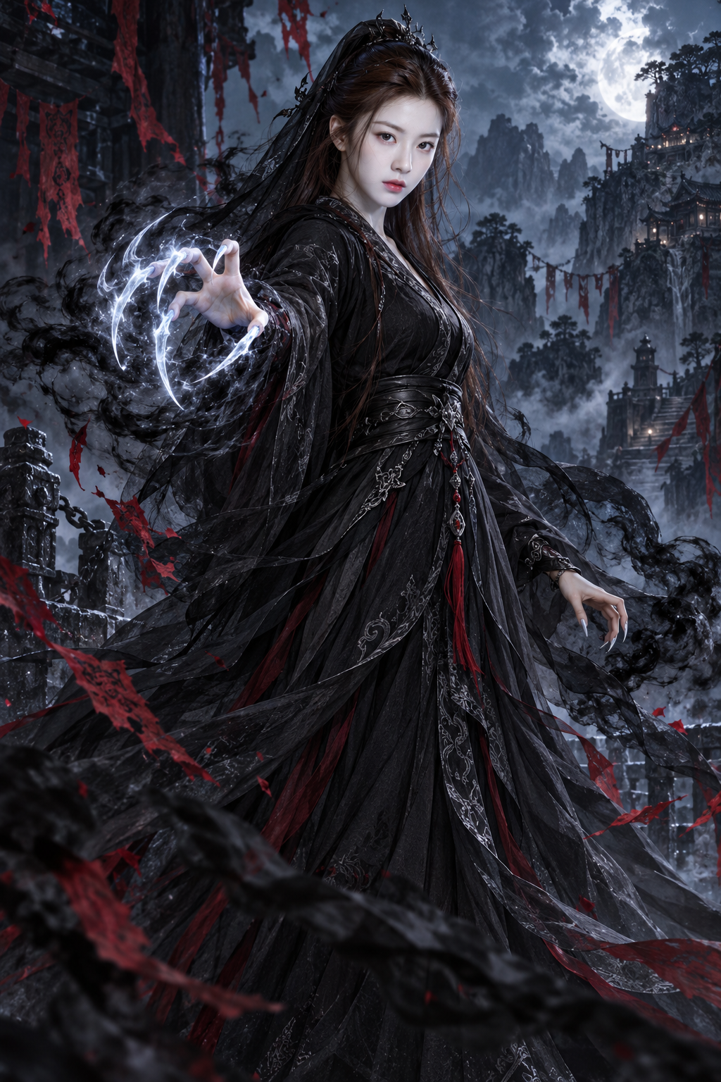 黑化周芷若SSR绝美立绘 — AI image creation