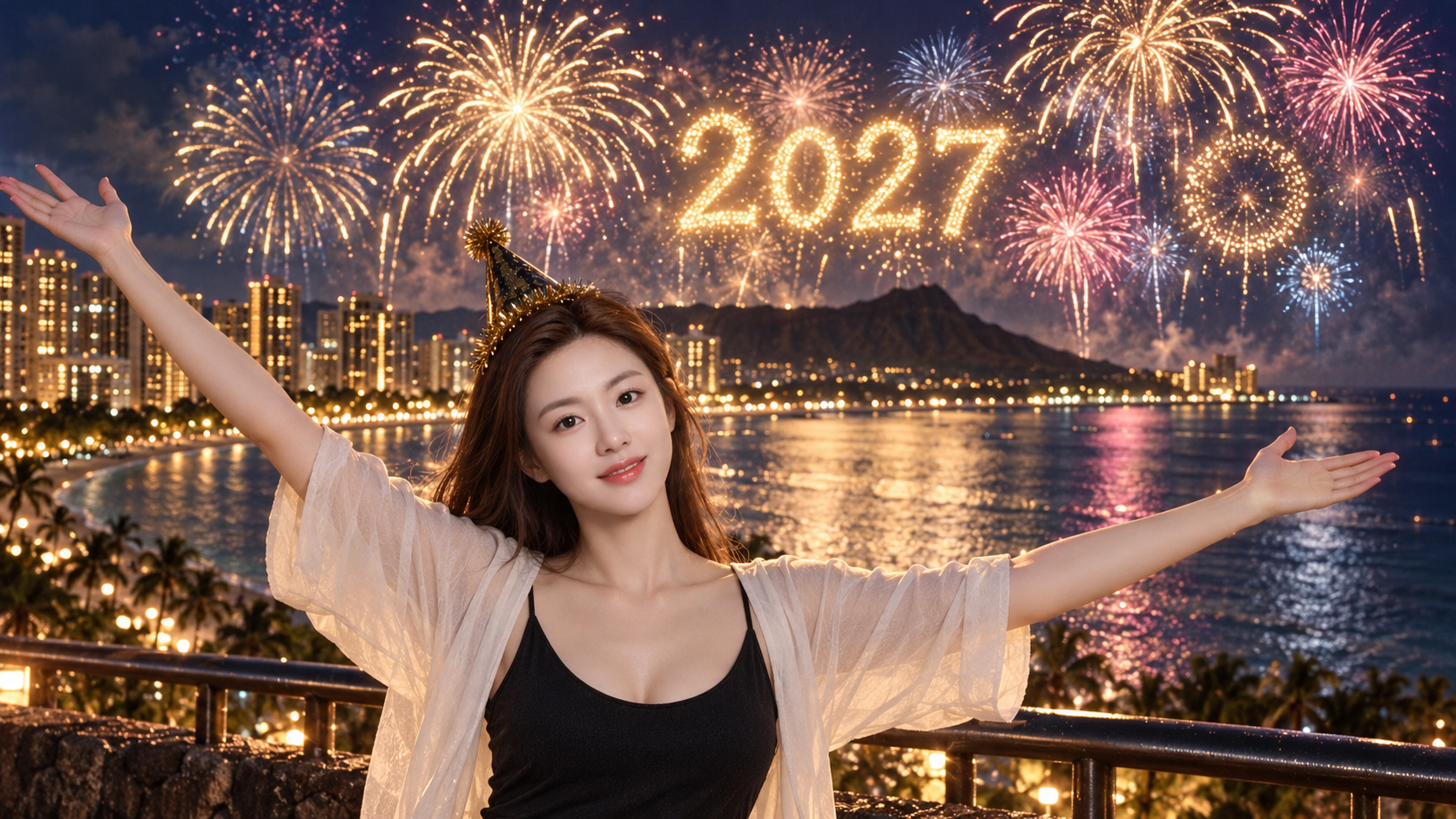 하와이 호놀룰루 2027 해변 불꽃놀이