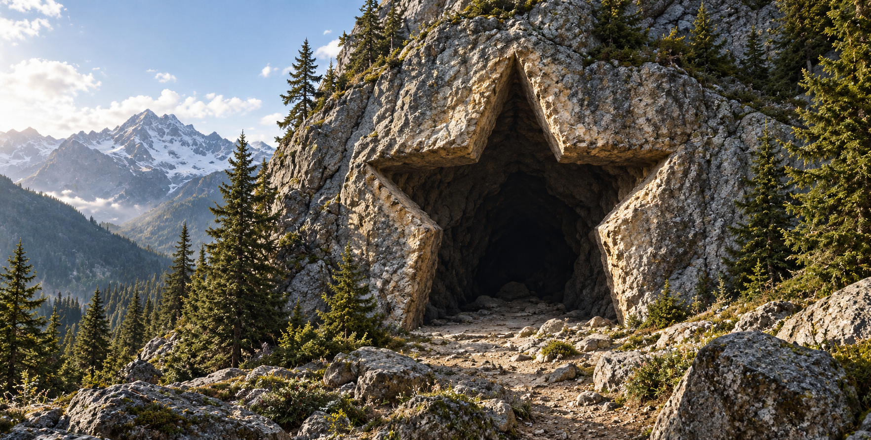 自然鬼斧神工的星形洞穴奇观 — AI image creation