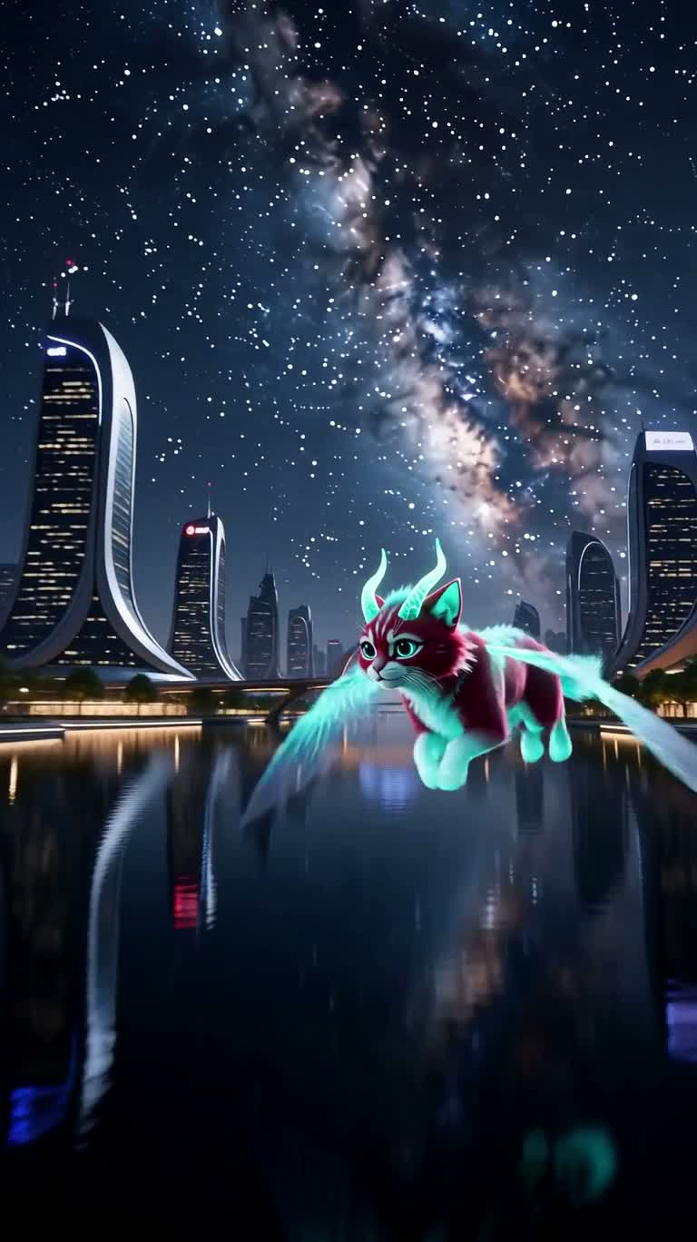 霓虹精灵之夜 — AI video creation