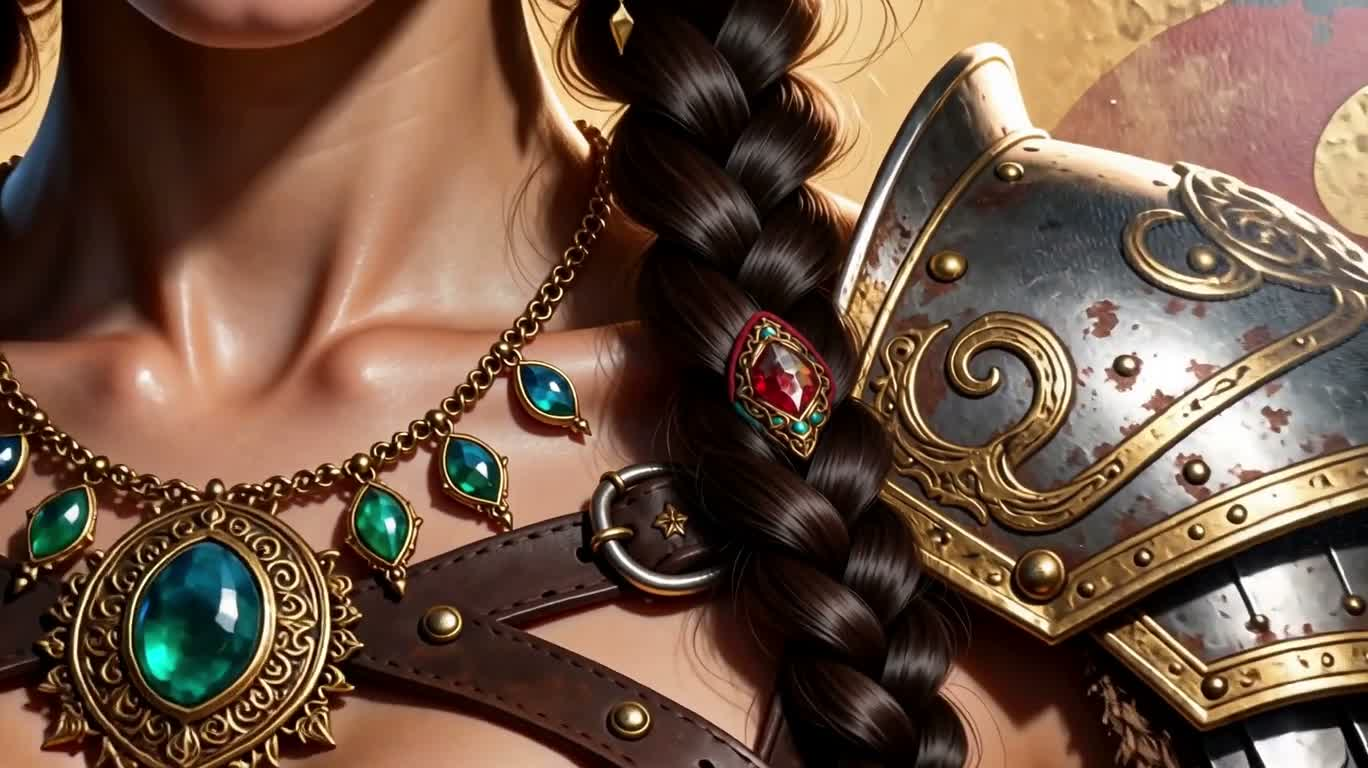 Hình dán minh họa nữ chiến binh Viking phương Bắc