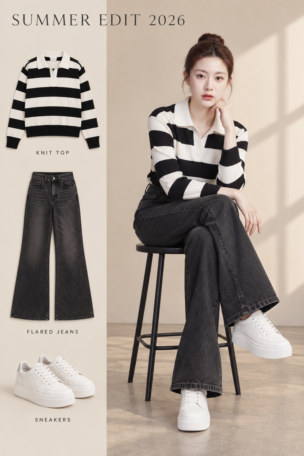 Minimal Summer Lookbook with Adult Rugby-Inspired Styling — AI image creation