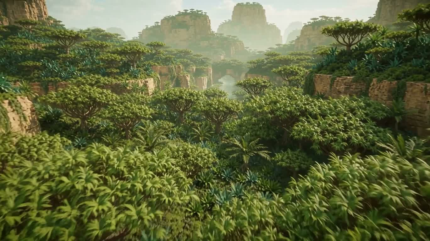 異星の奇境：繁茂する水の崖