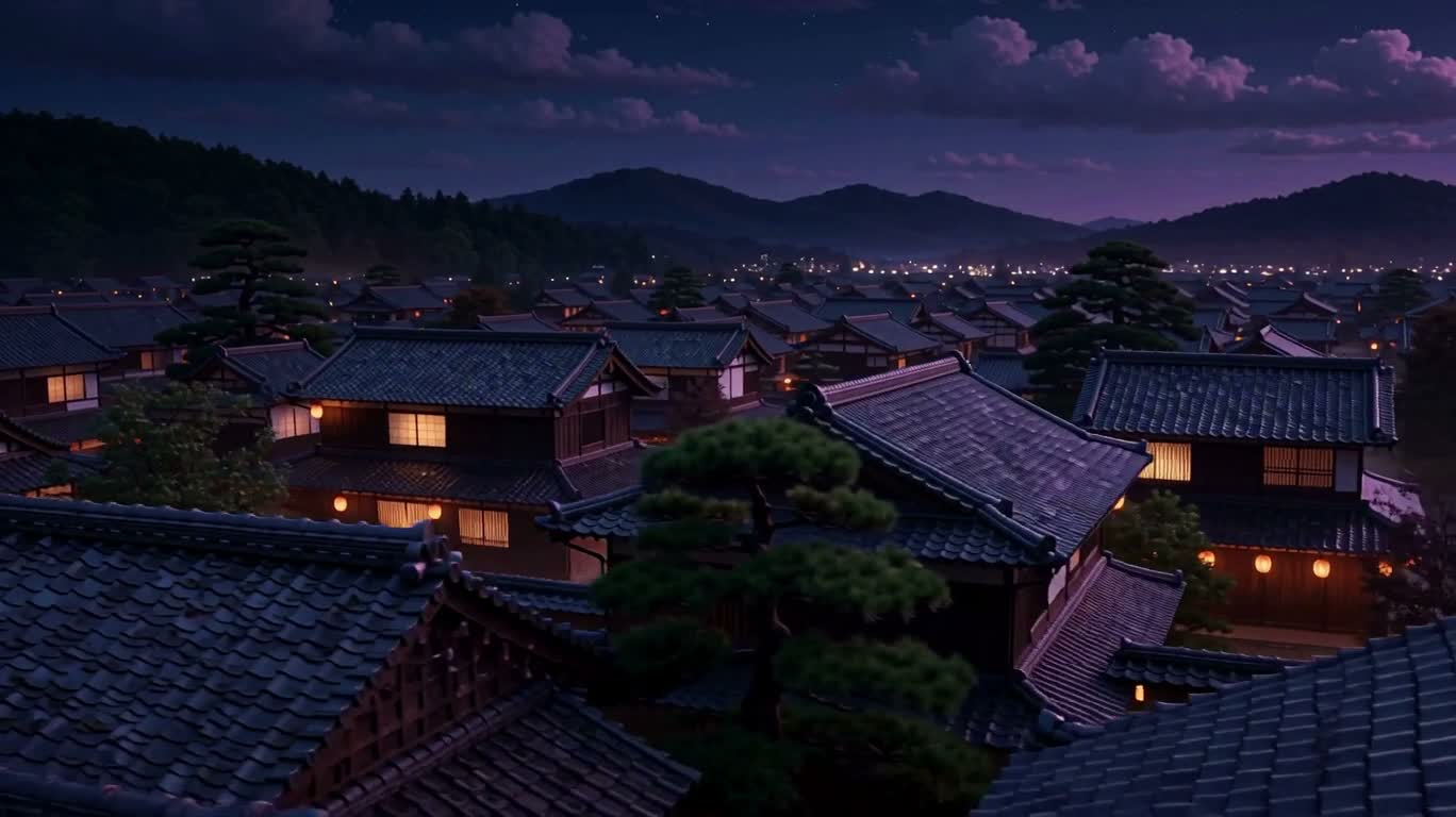 月下京都 BMX 飞跃 — AI video creation