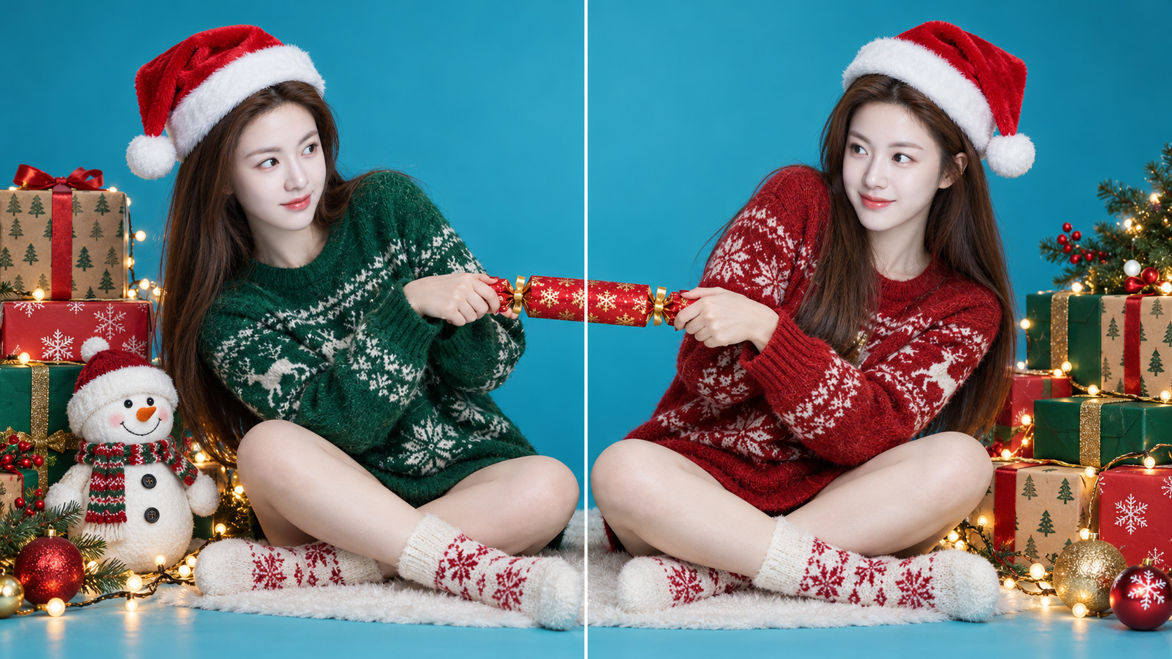 어른 크리스마스 쌍둥이 크래커 퍼즐