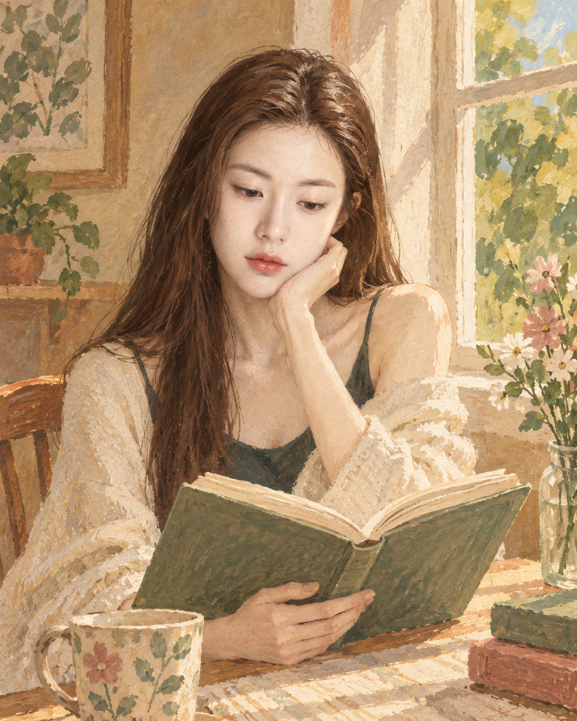 可配置艺术风格与氛围的人物插画模板 — AI image creation
