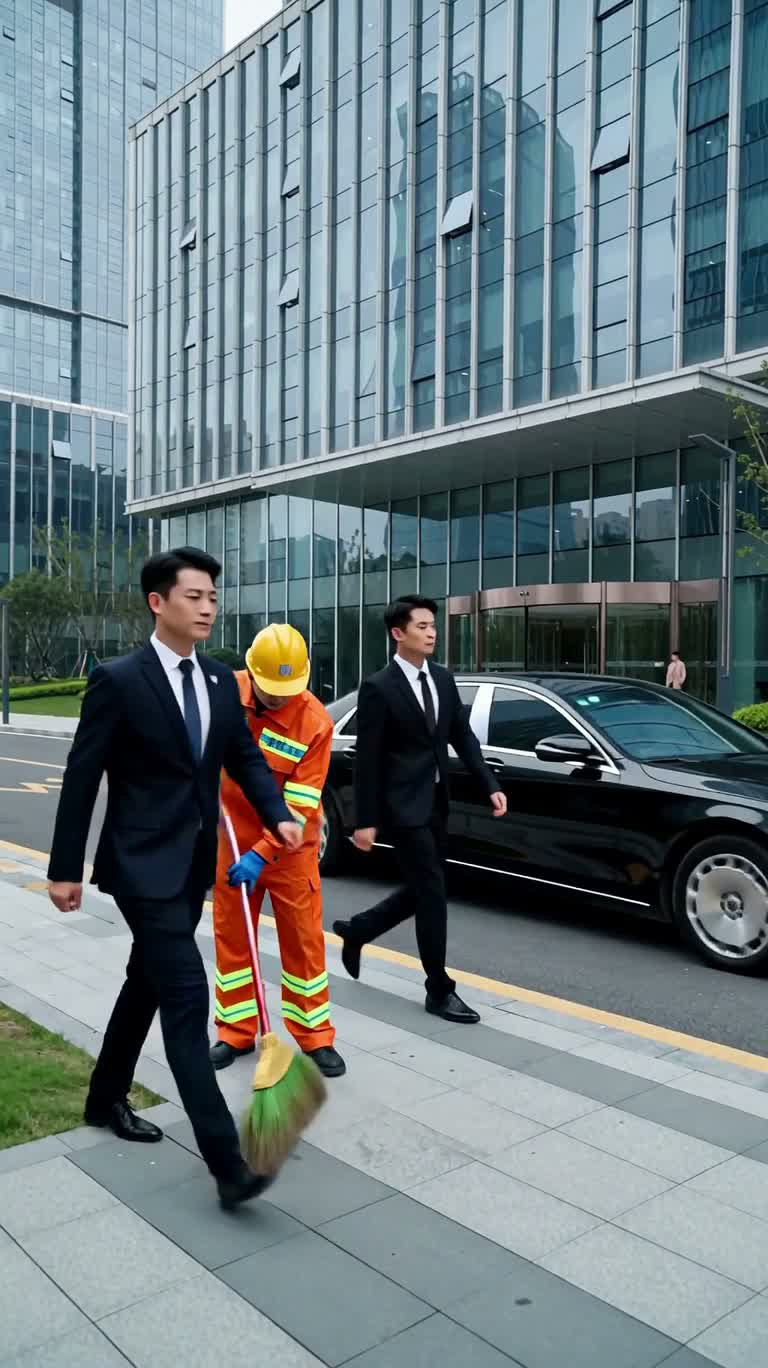 清洁工的意外登场 — AI video creation
