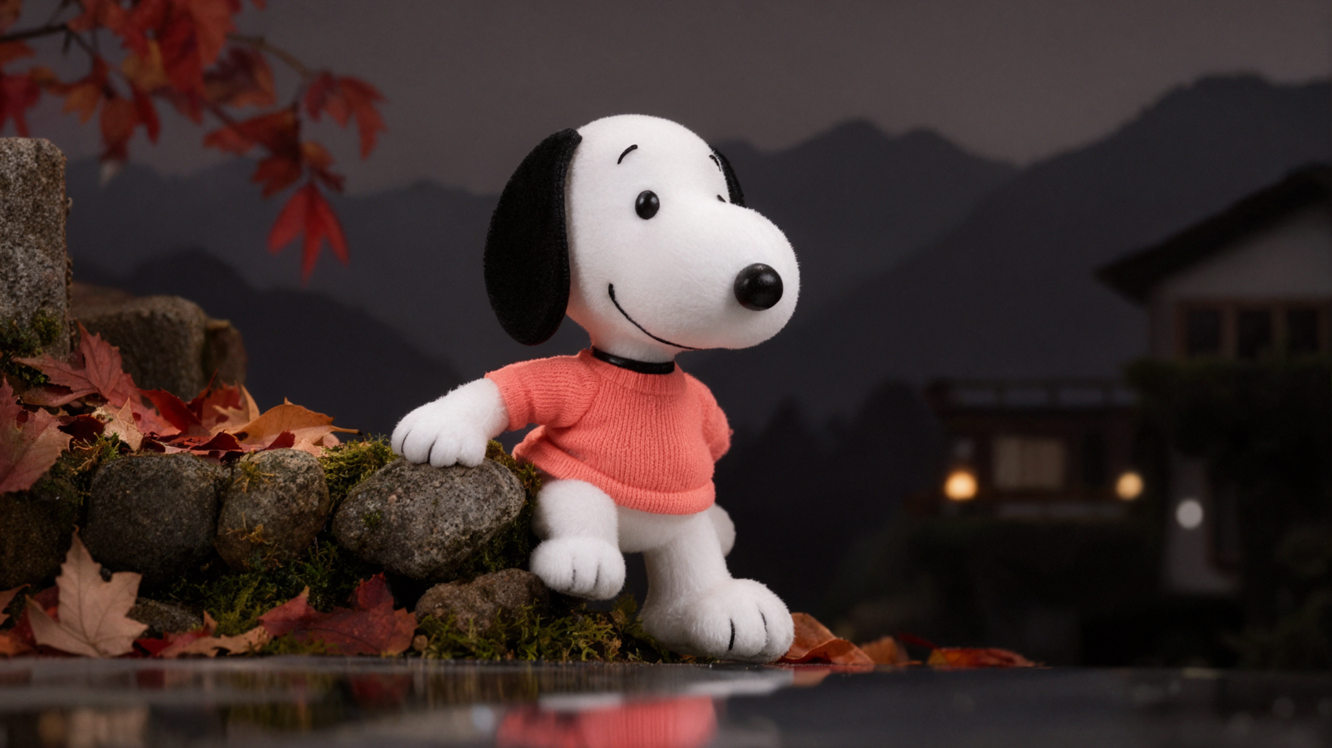 Snoopy · Ascension acharnée · Compression téléobjectif — AI image creation