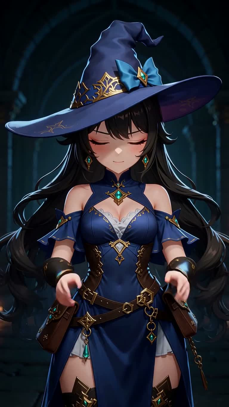 青いドレスの錬金術師が黄金の魔法を爆発させる