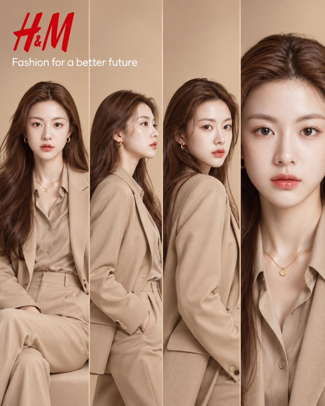 H&M 极简风时尚广告海报 — AI image creation