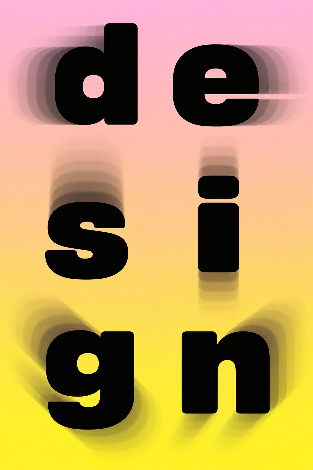 design 六格方向性动态模糊字体海报 — AI image creation
